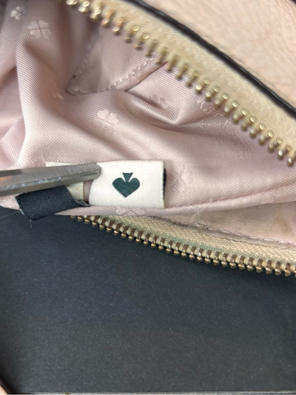Kate Spade Polly Small Swing Pack Neutral Pink Pebbled Leather Crossbody Bag. - Picture 8 of 16